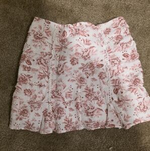 "Minipink" Floral Pink Skirt